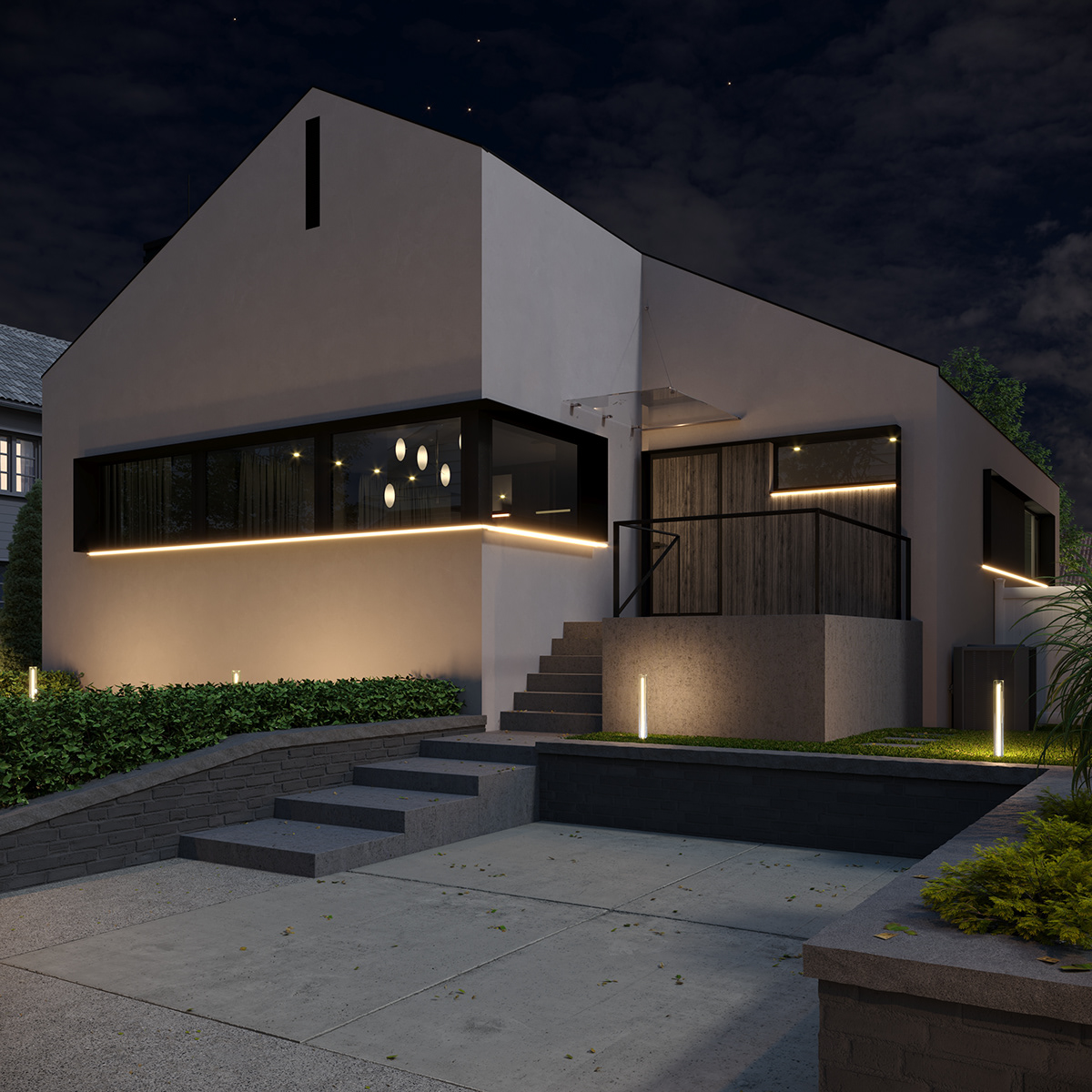 architecture archviz CGI concept exterior house idea modern architecture Render visualization