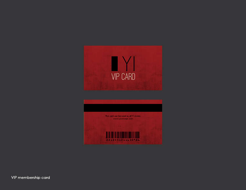 yi VI visual identity card bag Signage poster flyer