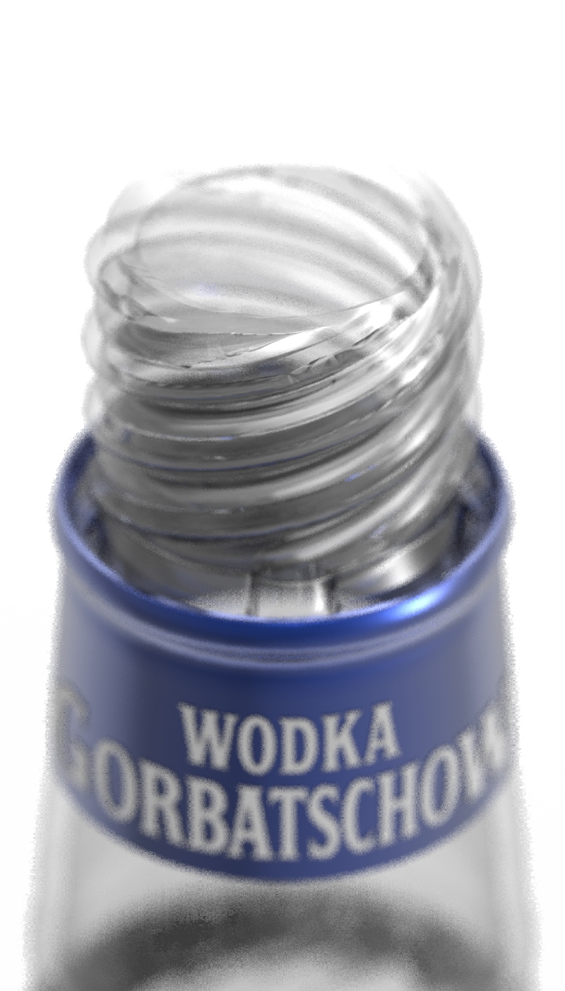 3ds max high-poly 3D modelling wodka gorbatschow Vodka bottle product design advertisement