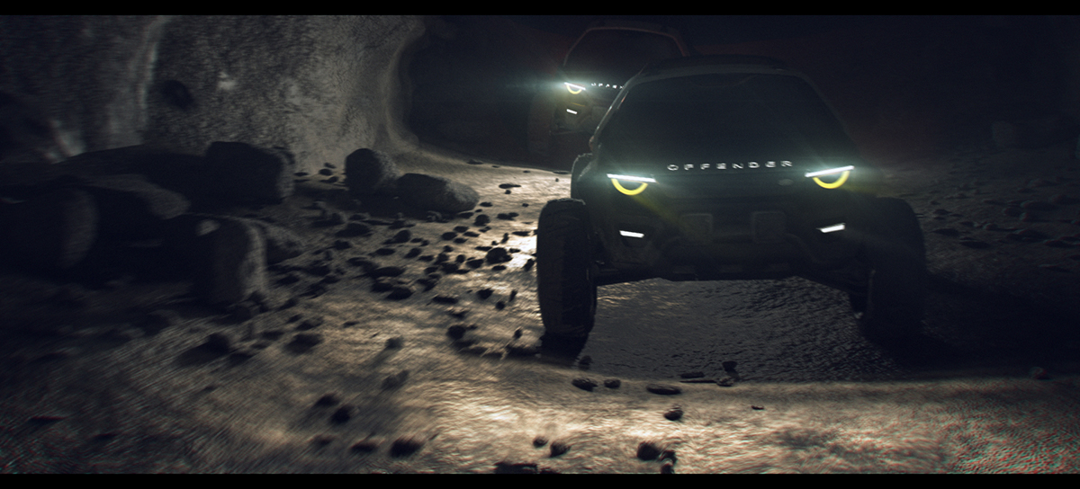 jaguar Land Rover animation  CGI concept alien spaceship design transportation sci-fi