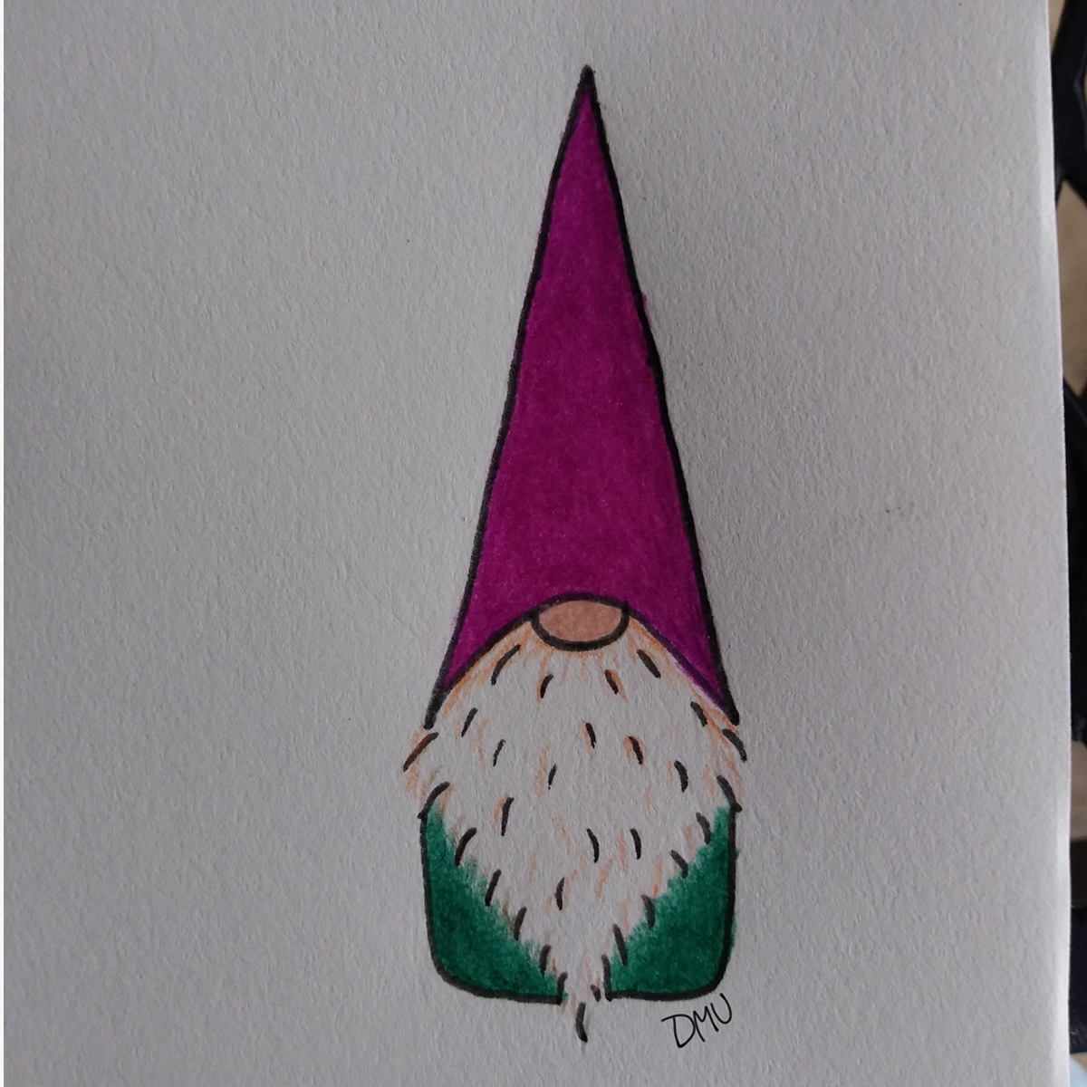 ink inkdrawing prismacolorpencils gnome gnomes