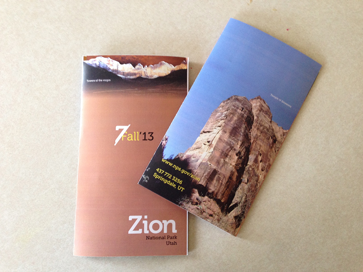 brochure national parks zion trifold