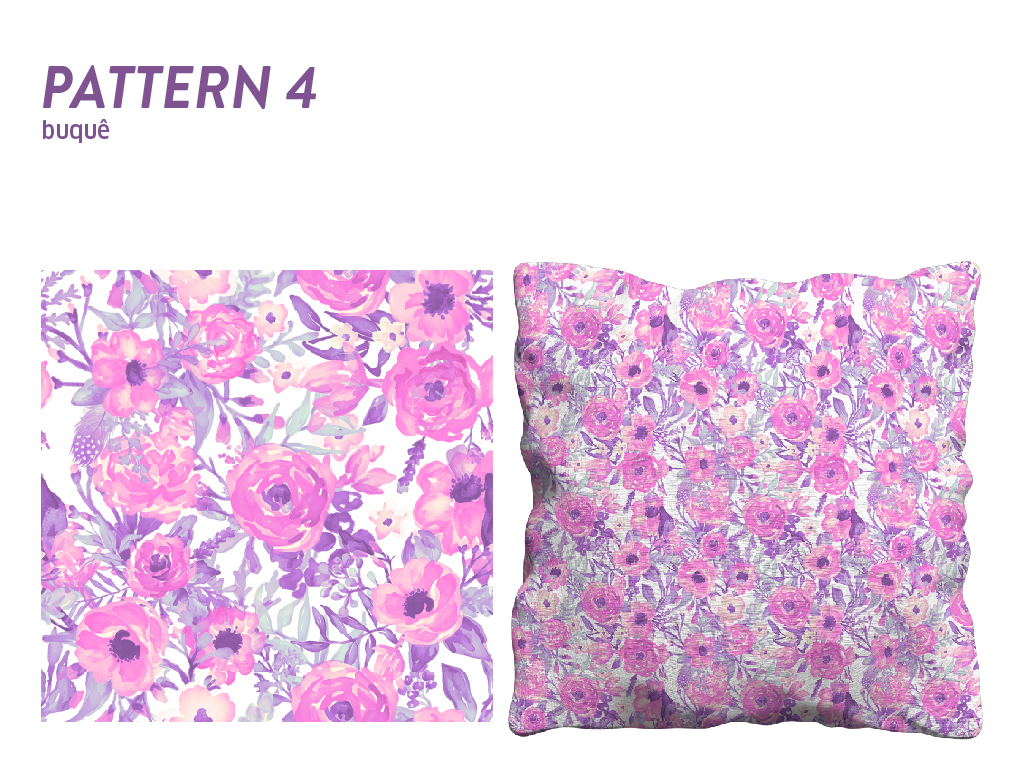 pillow pattern flower pink purple
