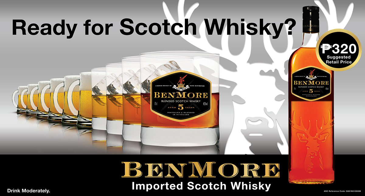 Benmore alcohol drink beer Whisky