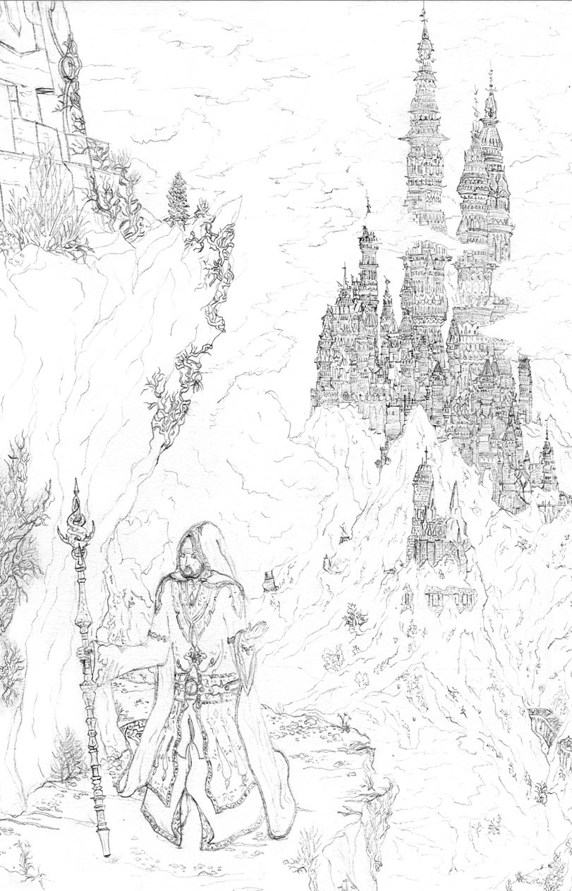 Adobe Portfolio wizard Picture pencil fantasy mage Magic   Castle palace world  of tower
