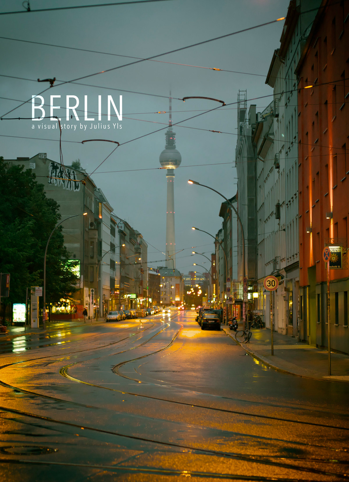 image of Berlin street with the Fernsehturm tower on the background.