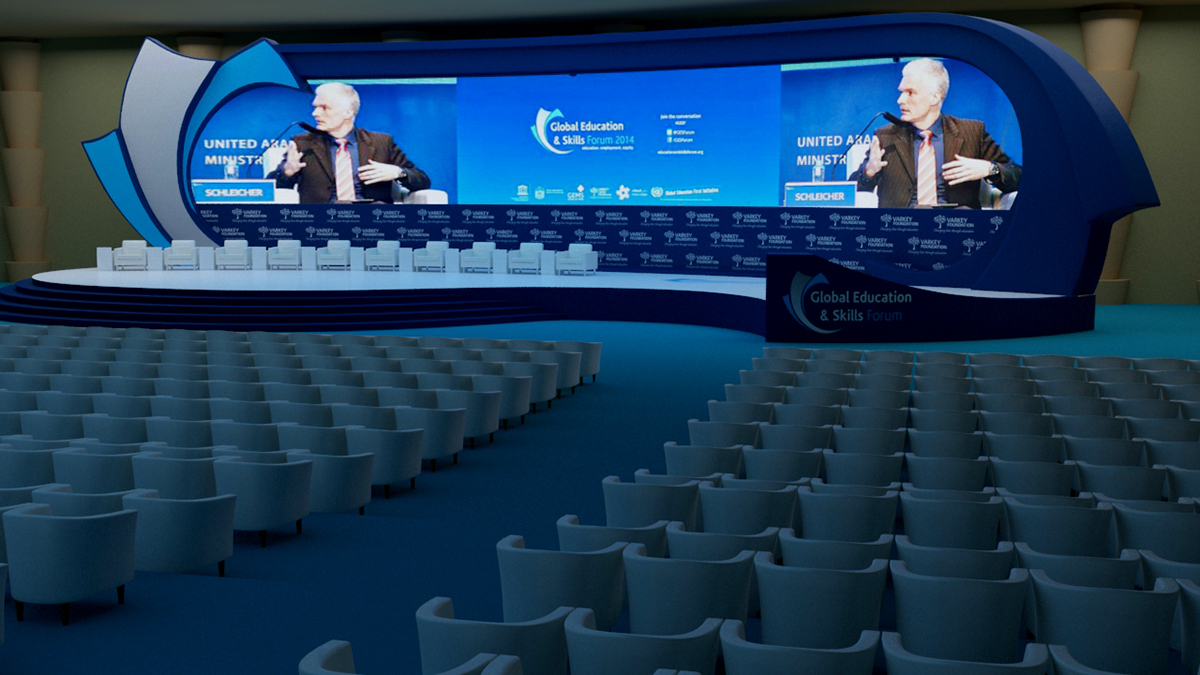 GESF Global Education skills forum conference Stage set decoration