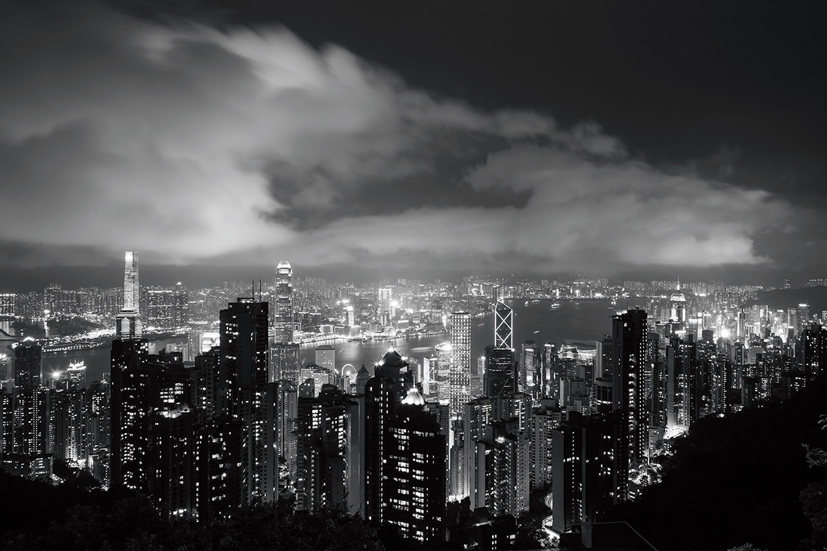 hongkong Hong Kong kowloon city black white Landscape building White black Urban monochrome china lights