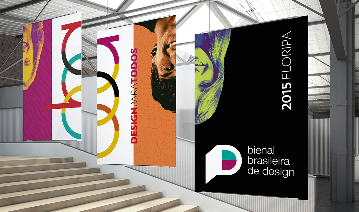 Adobe Portfolio Brazilian Design Biennial colorful faces Patterns Brazil biennial design biennial Florianopolis