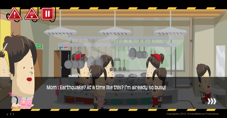 final earthquake awareness campaign Quake disaster interactive design Flash Game