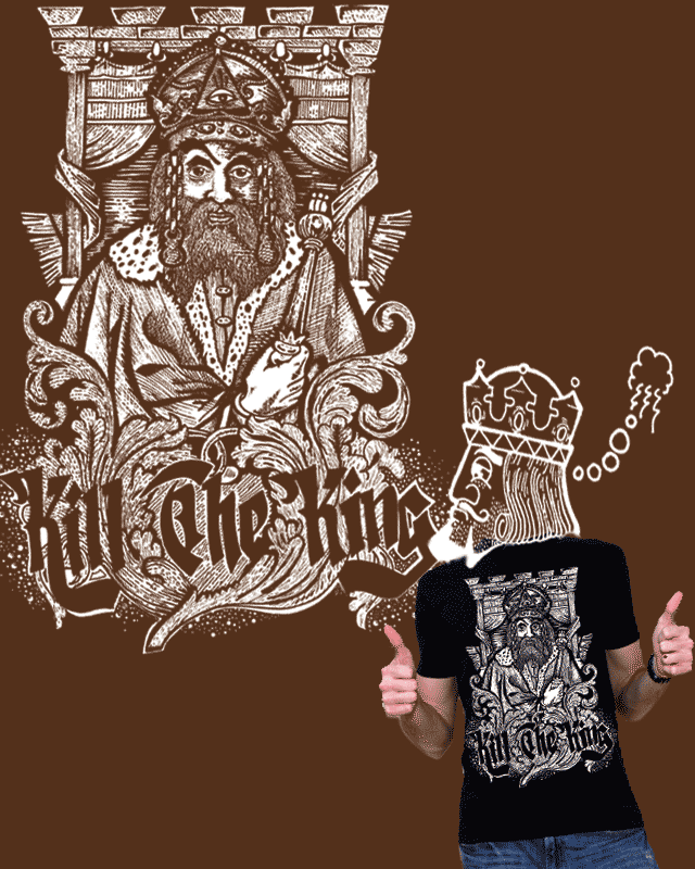 kill the king wish letters lettering graffiti style engrave woodcut tee shirt Threadless king kong monkey gorilla t-shirt Style