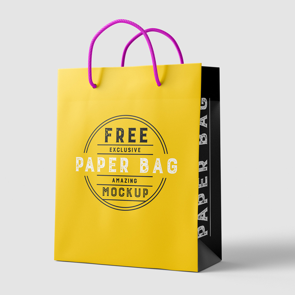 Download Free paper bag mockup on Behance