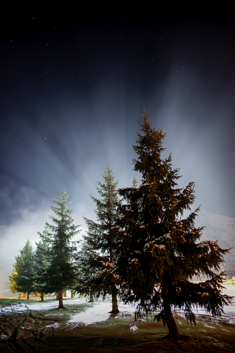 winter snow cold night davos Switzerland (Grisons landscape photography