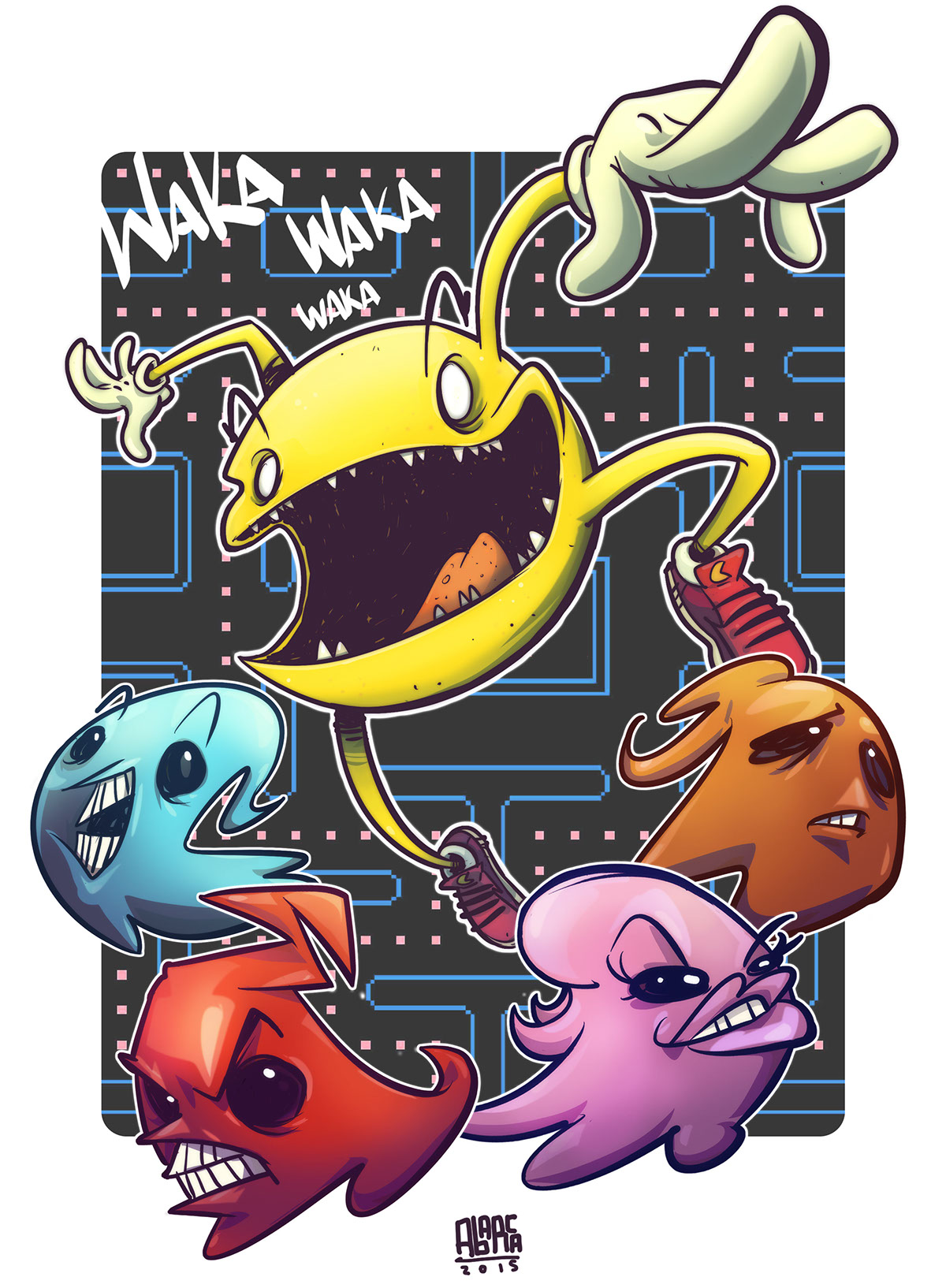 Pacman tribute Nintendo redesign Character