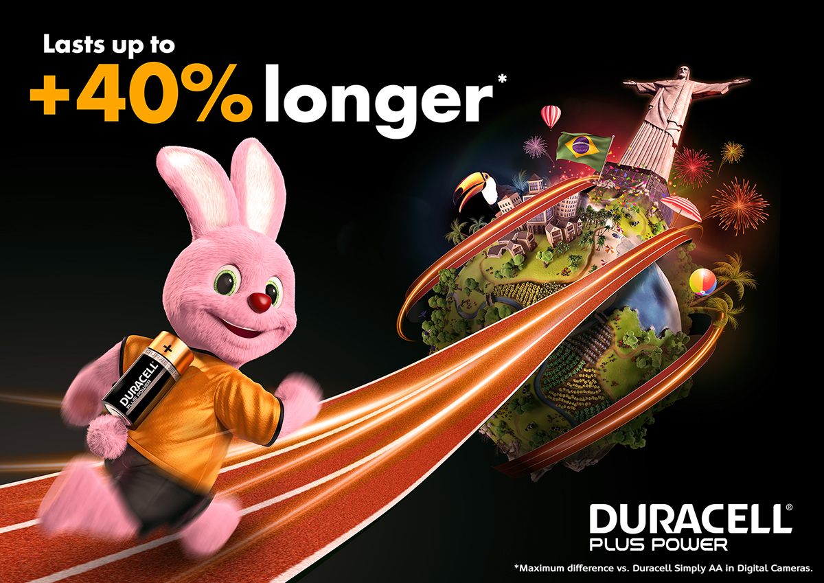 DURACELL battery energizer Brazil rio Olympic Games bunny energy key visual ultra power duracell bunny PROCTER & GAMBLE