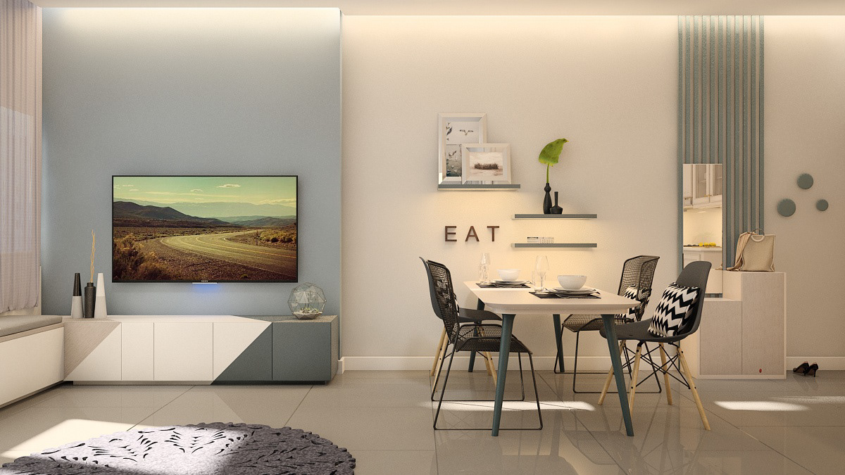 3d design 3dvisual apartment design interior design  kitchen design Livingroom design