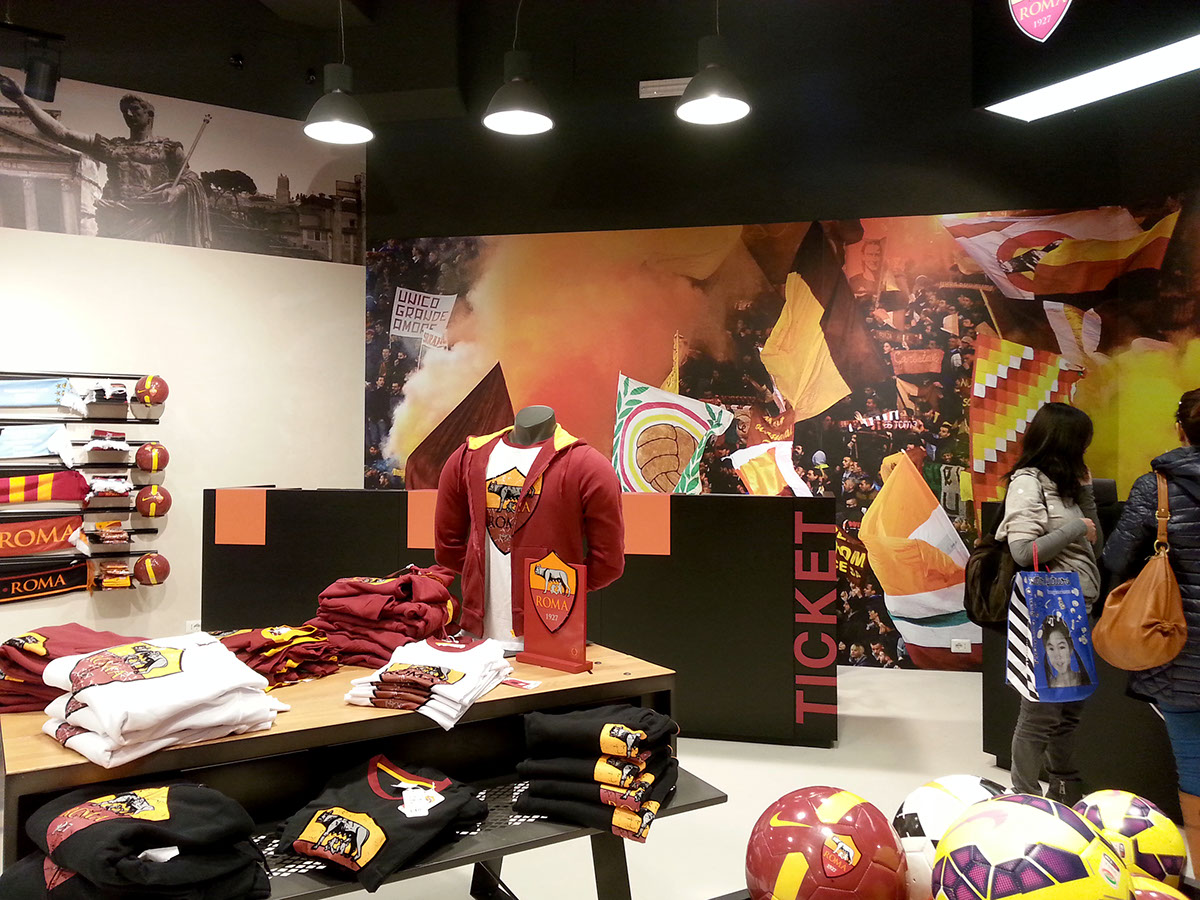 as roma Nike Retail design merchandising brand
