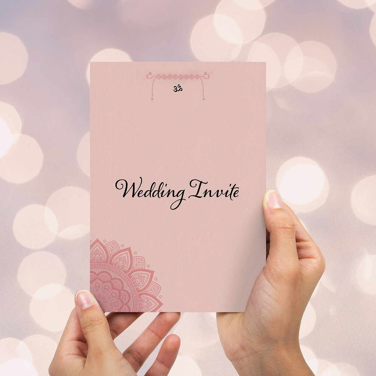 A simple wedding invitation designed for a bride