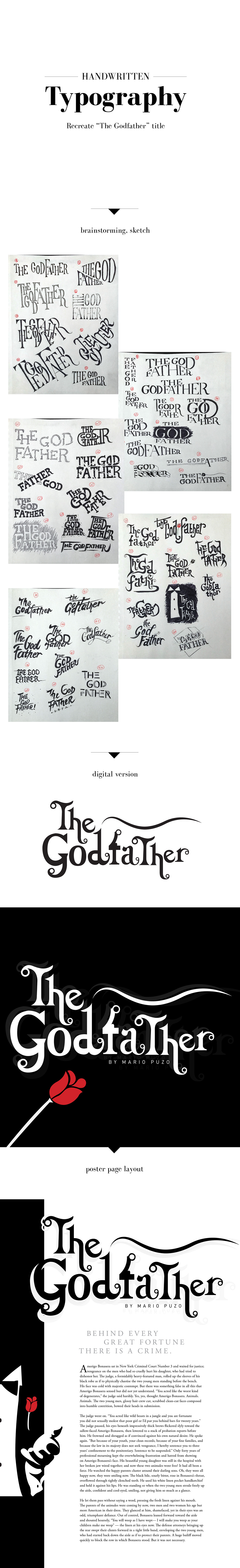 The Godfather typography   handwritten