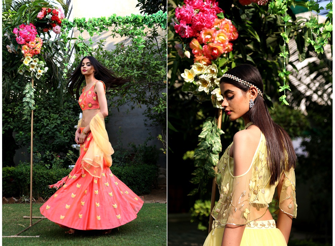 florals Indian wear bridal look book photoshoot Fashion  INDIAN FASHION flower power editorial Style beauty