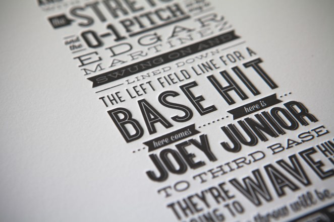 seattle seattle mariners mariner quote poster dave neihaus type poster type design typographical letterpress
