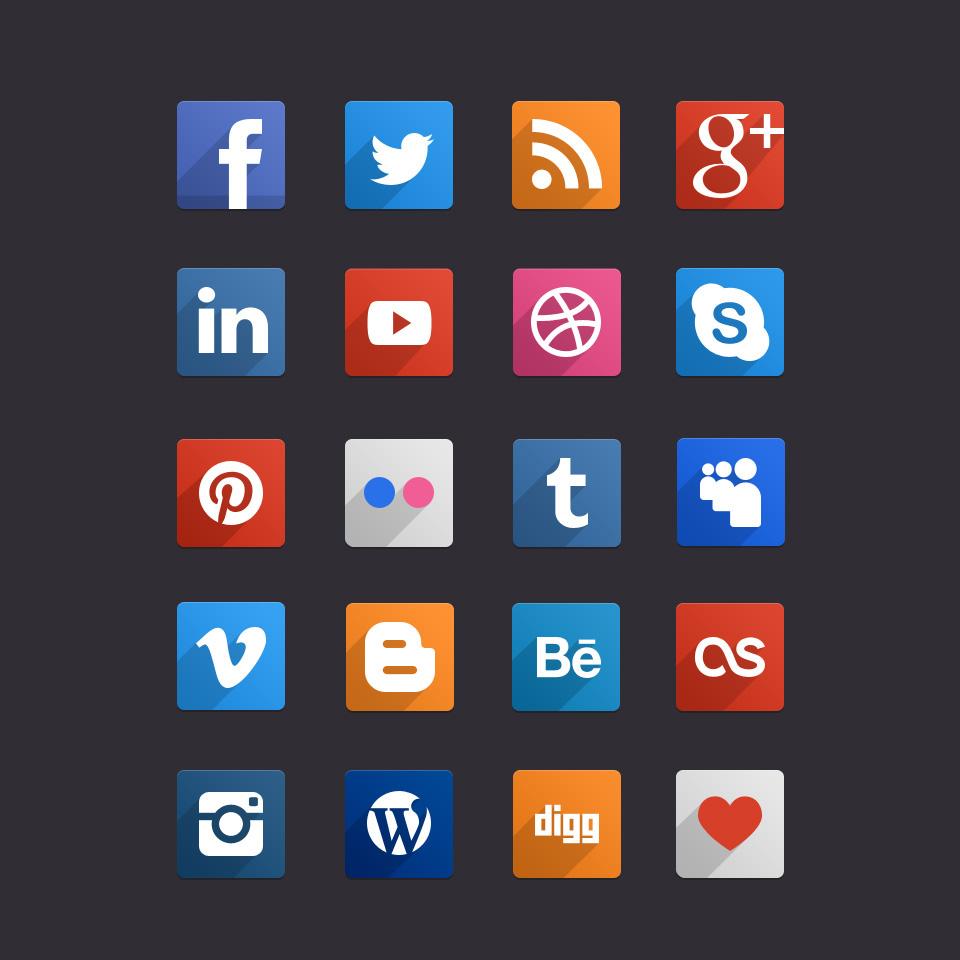 twitter facebook social media icons free youtube Icon