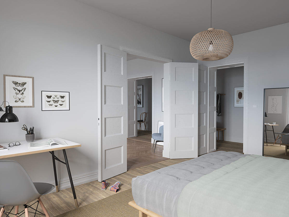 3D 3dsmax archviz design FStorm Interior photorealistic Render Scandinavian visualization