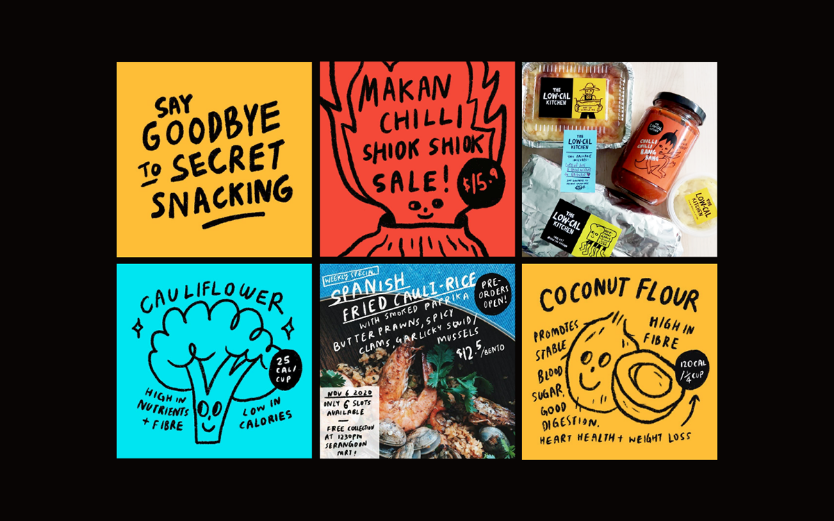 brand identity branding  design Fun healthy food ILLUSTRATION  Packaging singapore social media copywriting 