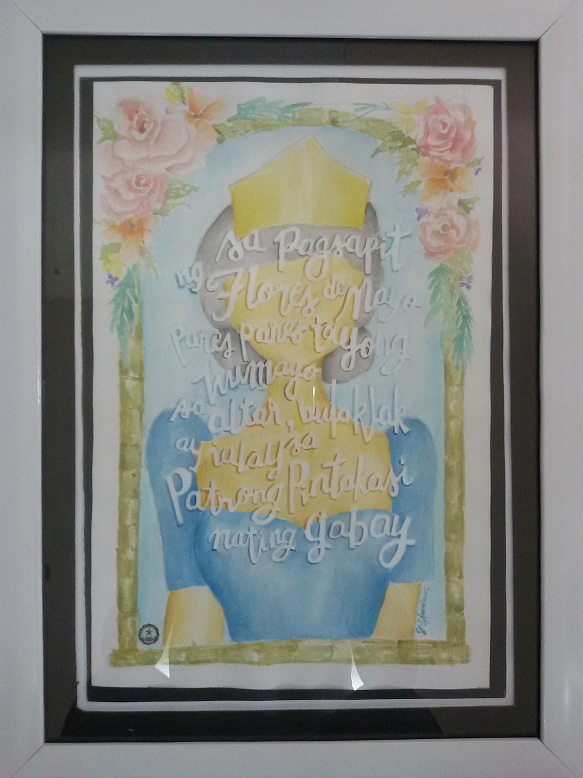 lettering ink watercolor acrylic paper filipino traditions emphasize framed