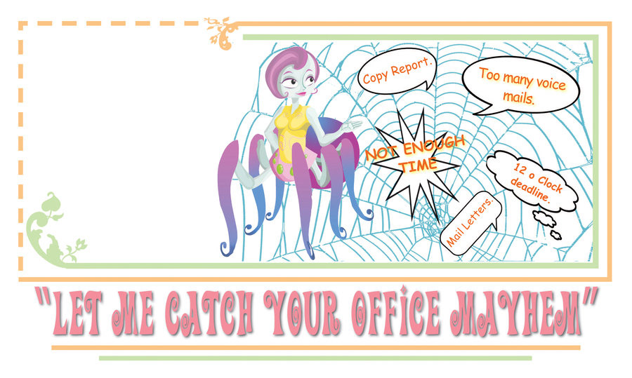 cute spider girl business card Web