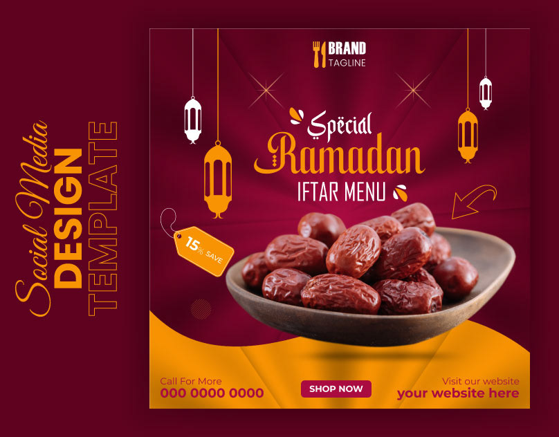 Fast food restaurant Social media post banner instagram Pizza ramadan instagram post Food Banner Design Instagram Post Food  ramadan sale banner