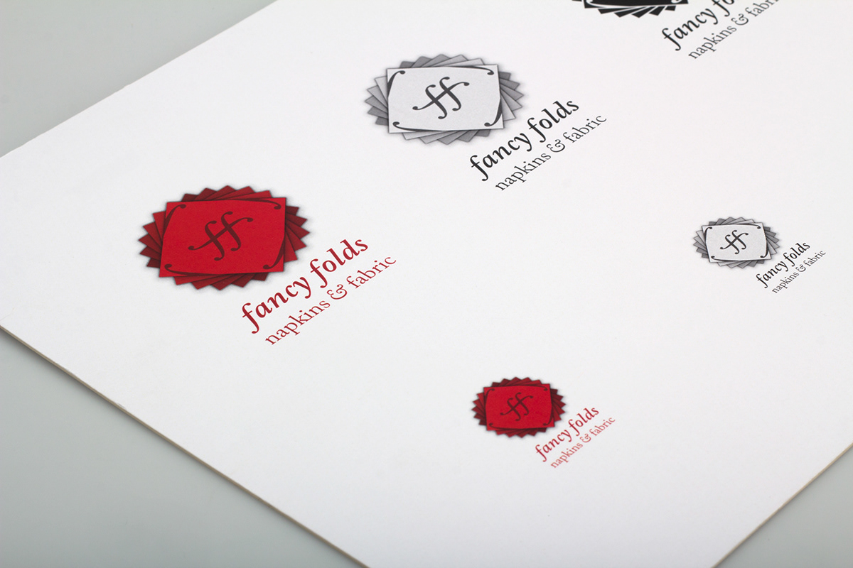 fancy folds napkins fabric Small Business identity redesign