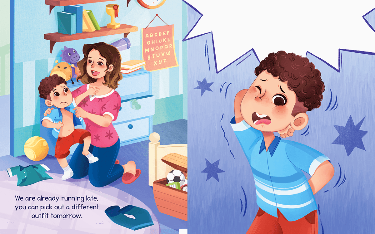 Join Kai as he gets ready for school. All the challenges for him and his parents.