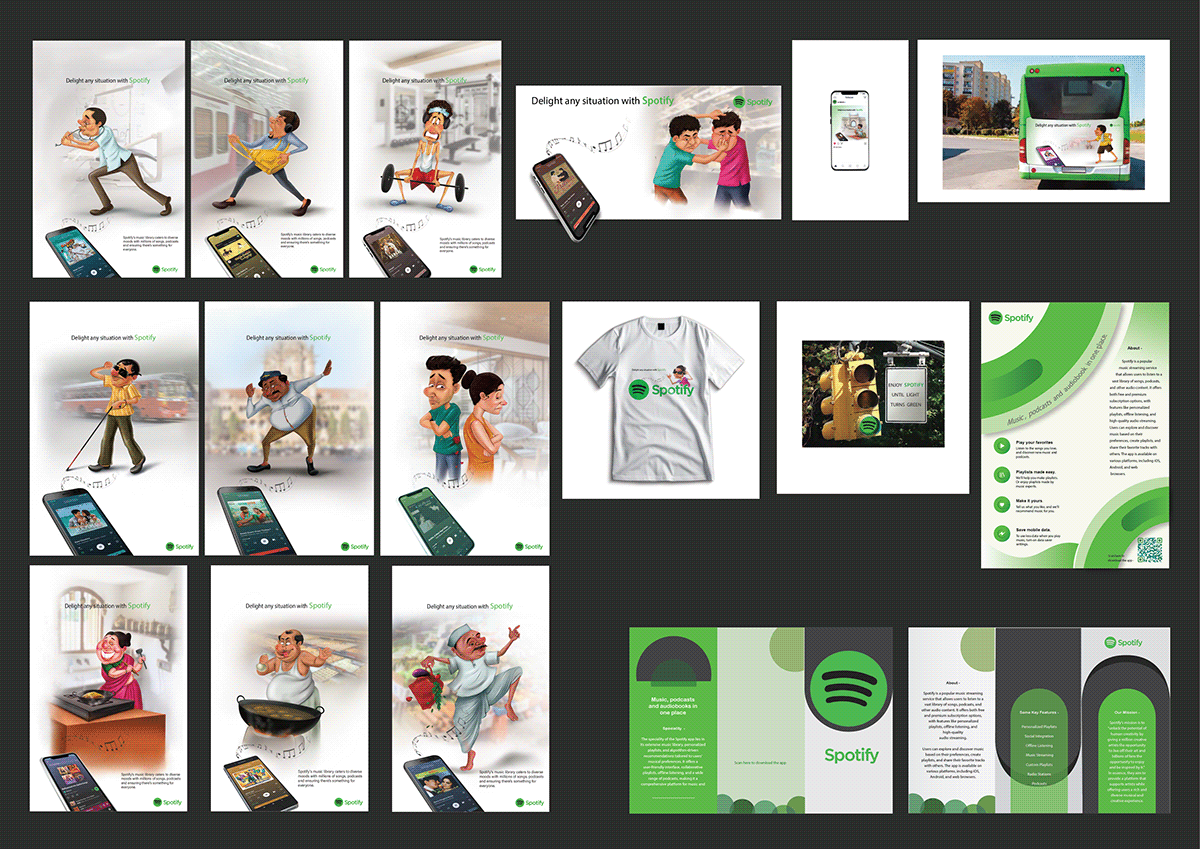 ILLUSTRATION  spotify spotify design illustrations campaign ads Advertising  Gaming 2D Animation illustrativecampaign