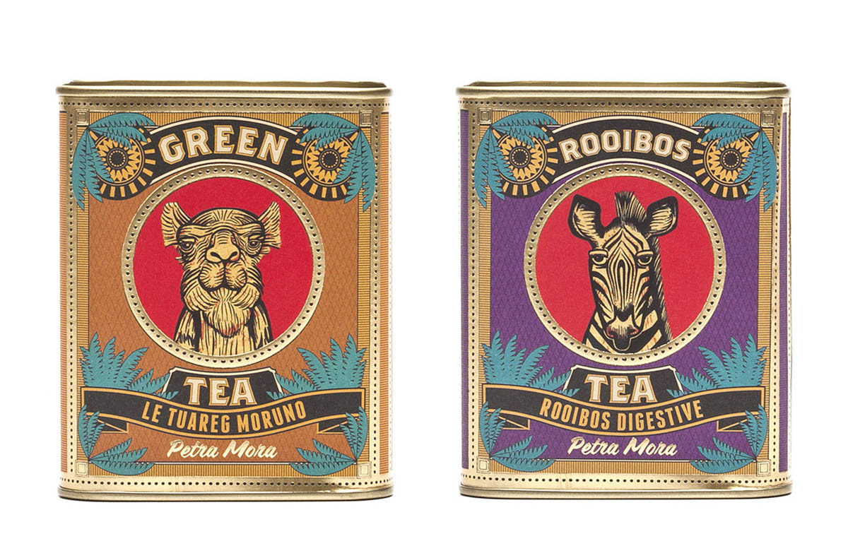 tea Packaging animals Drawing  adobe illustrator Label package product Food  food illustration