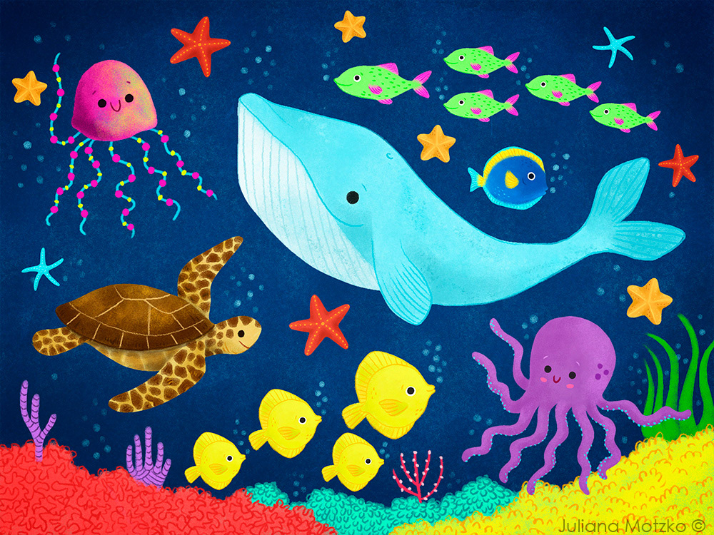 sea fish octopus animals Nature environment NonFiction children's book sea animals undersea