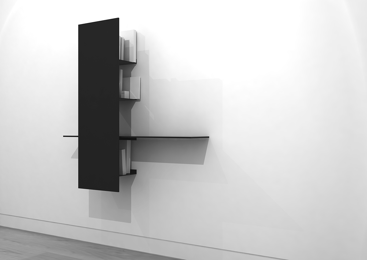 furniture design minimalist Minimalism Shelving storage bauhaus White black