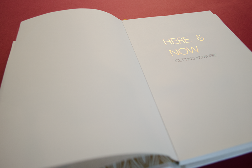 John Cage Here and Now present thoreau musician experimental gold minimal philosophy  Non-Dualism  Book Binding GD2015