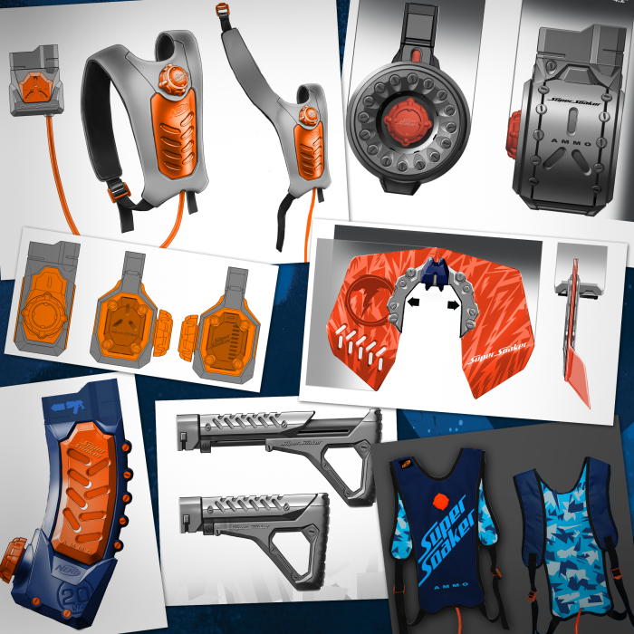 gun design concept art super soaker nerf Photoshop Rendering TTOY Awards sketching