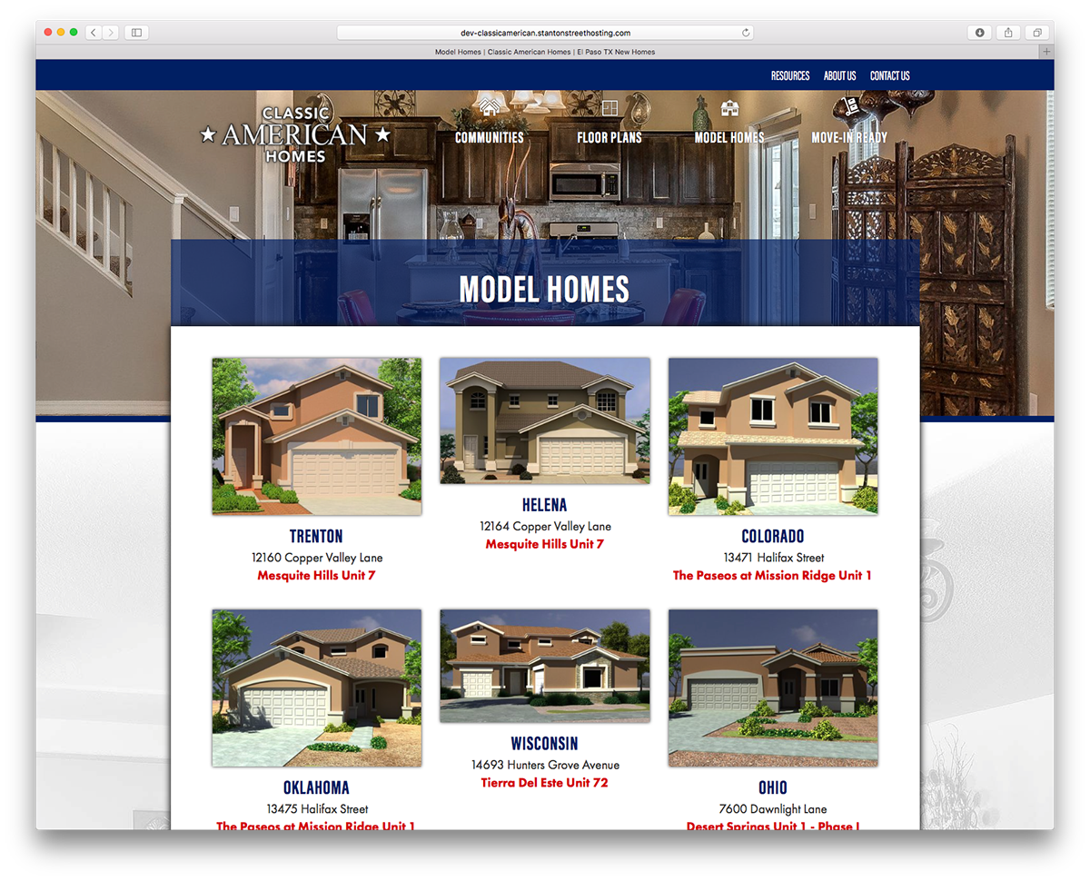 Responsive mobile Dynamic builders home home building Land development usa red White blue