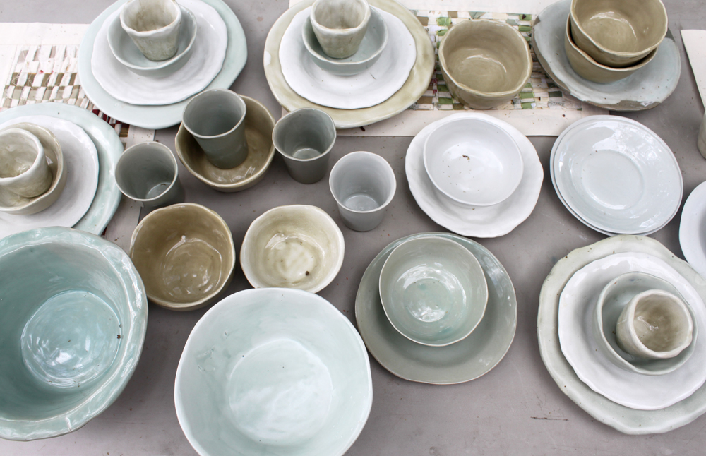 ceramics  functional beach press molds porcelain tableware risd mosaic
