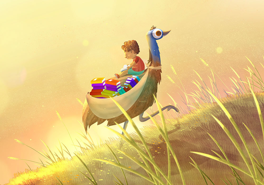 animal monster fantasy Magical children's book Nature concept art environment painting digital painting