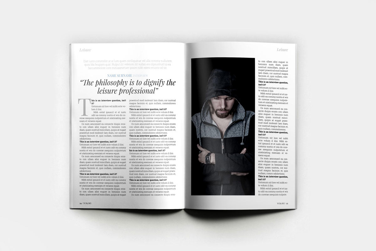 InDesign magazine template