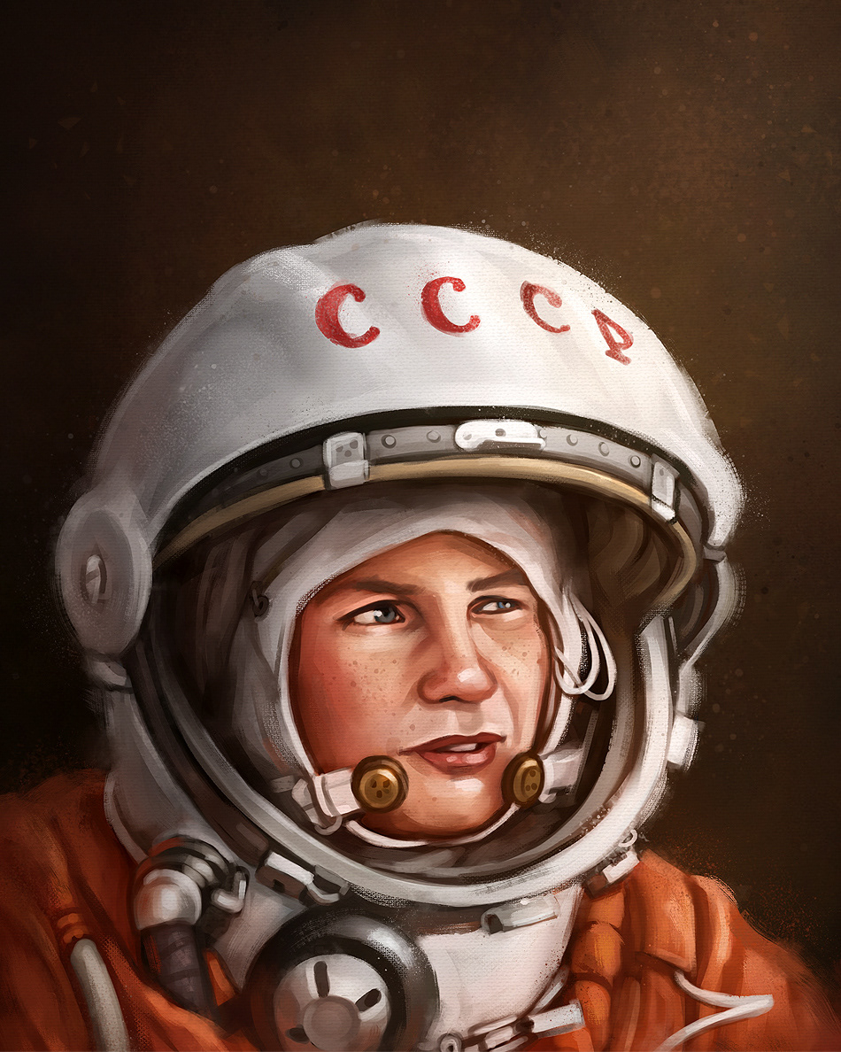 Soviet astronaut cosmonaut Space  woman