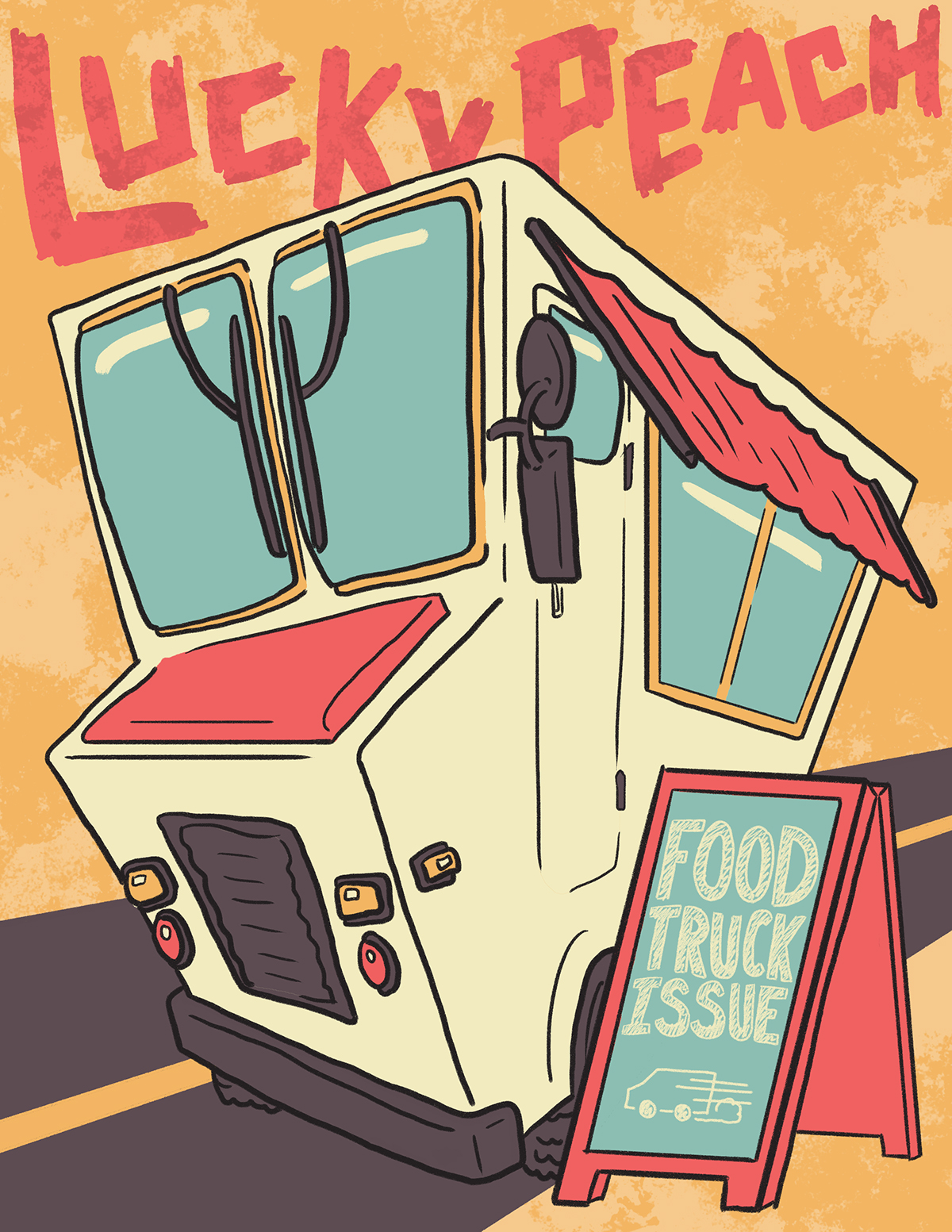 Food truck ILLUSTRATION  cover Food  photoshop Truck
