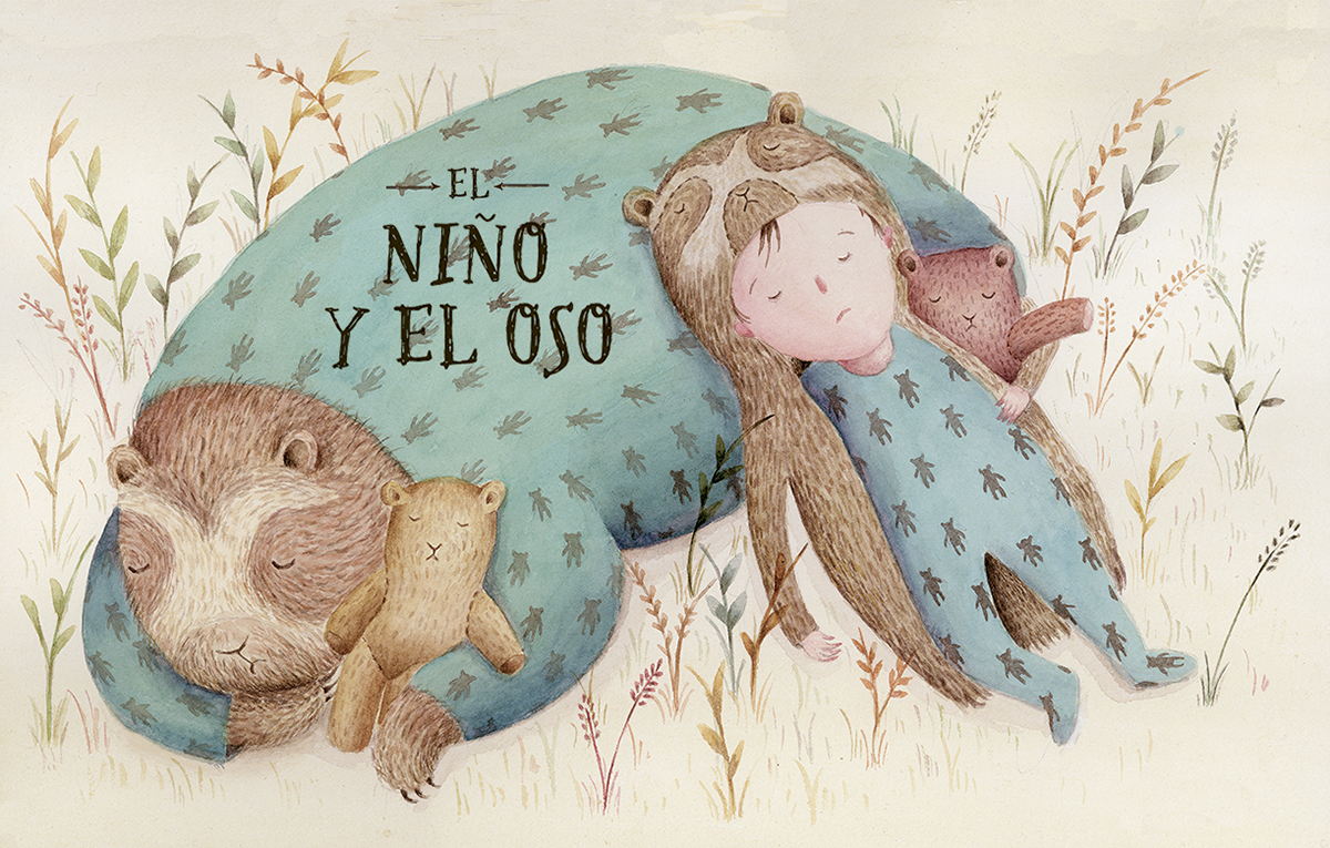 libro album acuarela oso oveja niños ilustracion bicho sheep bug bear