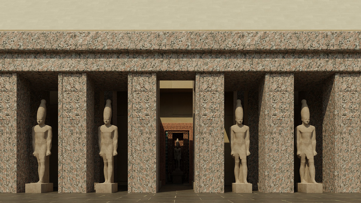 egypt temple statue Granite limestone Noai giza khufu sancturary tomb