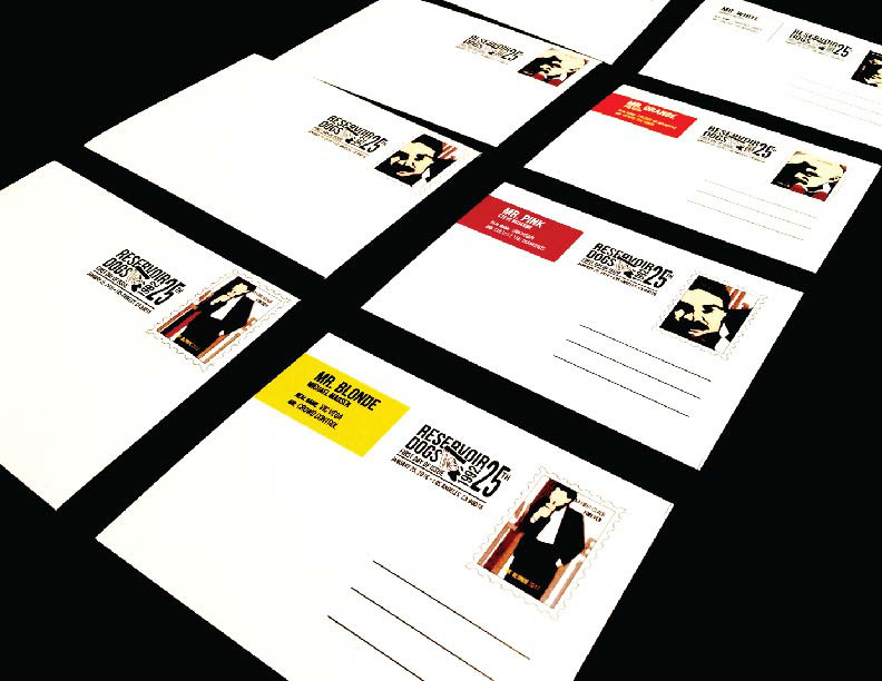 Tarantino reservoir dogs postage stamp Collector's Sheet envelope post card