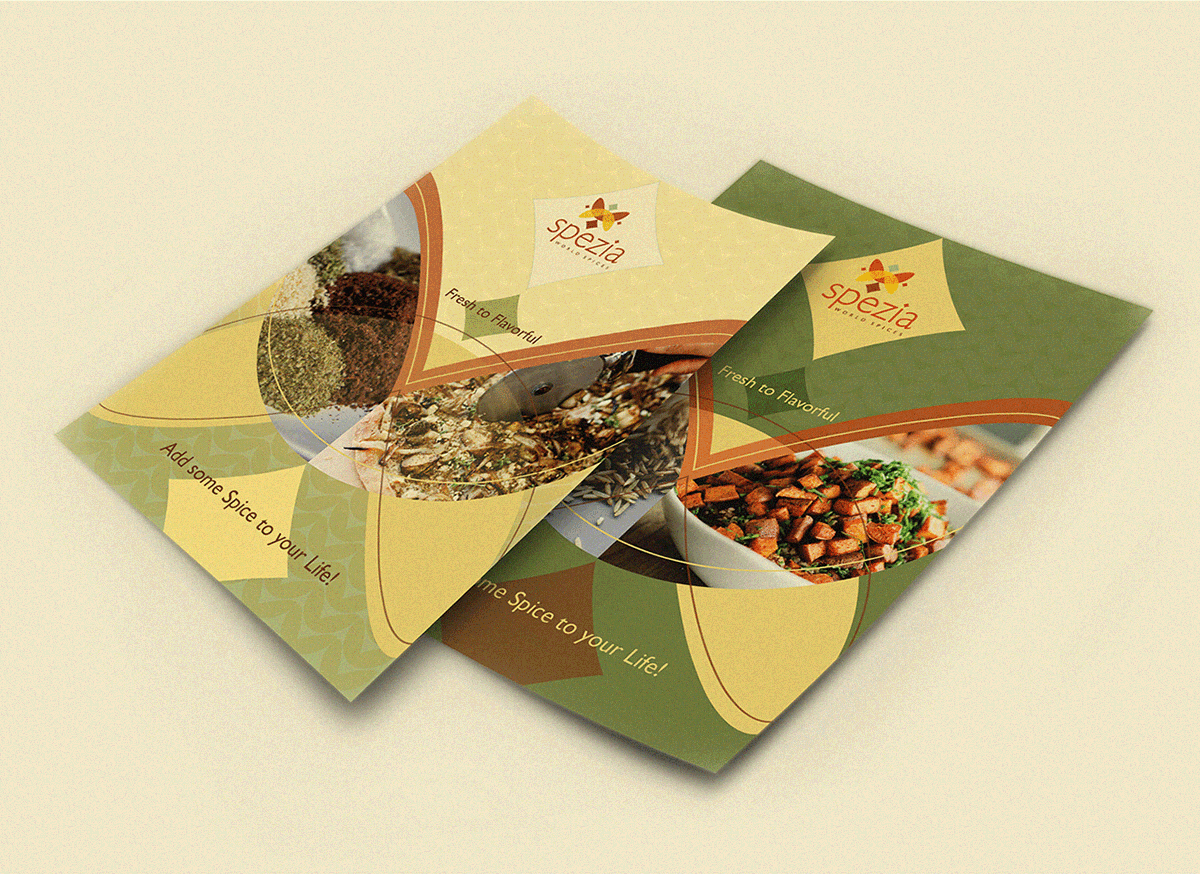 color logo brochure annual report ads Collateral tshirts Food  spices cooking yellow brown orange red Patterns