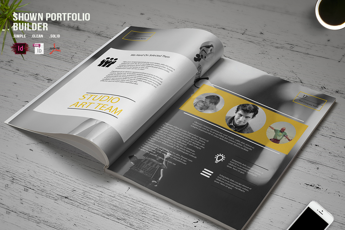 creative showcase portfolio template studio corporate business brochure branding  design